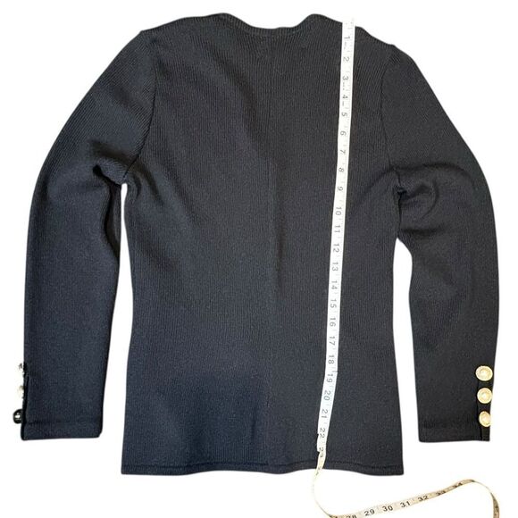 Vintage Don Sayres Pearl button up Sweater. Vintage size 6 Black - Picture 7 of 8
